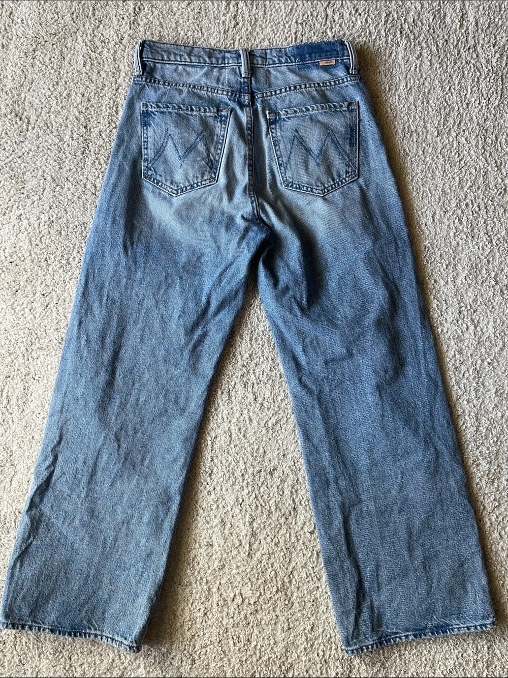 MOTHER Dodger Ankle Jeans in Leap of Faith Wide Leg Size 24